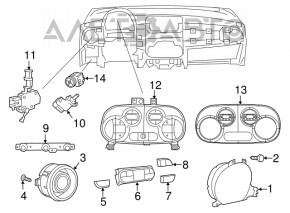 Управление климат-контролем Fiat 500 12-19