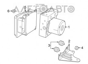 Modulul blocului ABS ABS Fiat 500 12-14