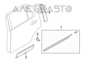 Panoul lateral spate stânga pentru ușa Ford Explorer 11-19