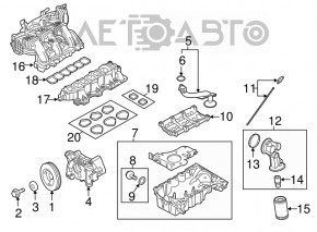 Colector de admisie partea superioară Ford Flex 13-19