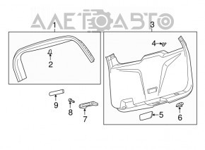 Capacul portbagajului inferior al Ford Explorer 11-15 negru, fără dop, zgârieturi