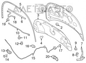 Capota goală Ford Explorer 11-15 din aluminiu nou, neoriginal.