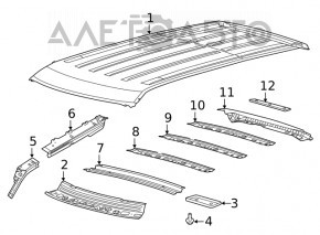 Acoperiș metalic pentru Ford Explorer 11-19 fără panoramică.