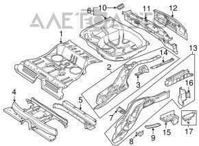 Capacul portbagajului Ford Explorer 11-19 alb.