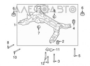 Bara spate pentru Ford Explorer 11-19 awd cu silentblocurile reductorului crăpate.