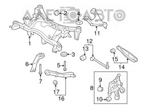 Maneta superioară din spate dreapta pentru Subaru Legacy 15-19