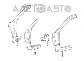 Bara de protecție față dreapta Toyota Avalon 13-18