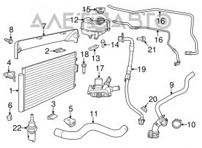 Corpul termostatului Fiat 500 12-17