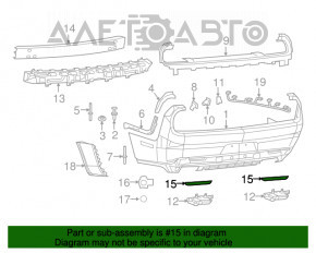 Отражатель задний правый Dodge Challenger 15-19 рест