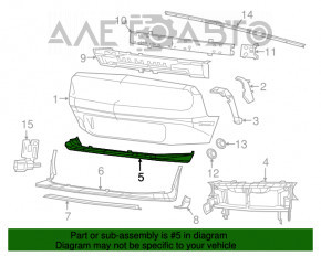 Губа переднего бампера Dodge Challenger 15-19 рест, структура, царапины, прижата