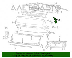 Suportul pentru bara de protecție față dreapta pentru Dodge Challenger 15-19, nou, original OEM