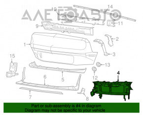 Deflectorul radiatorului central Dodge Challenger 15- și original OEM