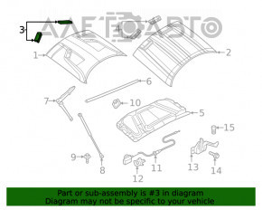 Montare conductă de aerisire capot stânga Dodge Challenger 15-19 restyling