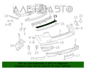 Накладка заднего бампера верх Jeep Grand Cherokee WK2 11-21 структура