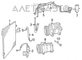 Compresorul de aer condiționat al cuptorului Dodge Journey 11- 3.6