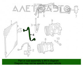 Bobina de condensare a compresorului de aer condiționat Dodge Journey 11- 3.6