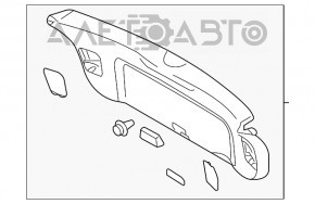 Capacul portbagajului inferior al usii Mitsubishi Outlander Sport ASX 10- negru, zgâriat, fără capac.