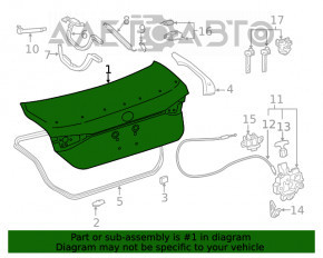 Capac portbagaj Toyota Avalon 19- Xle, limitat, nou, neoriginal, cu siguranta.