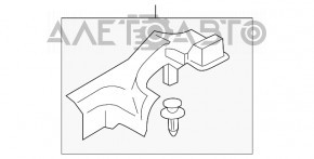 Capacul pragului din spate dreapta Mitsubishi Outlander Sport ASX 10- negru.