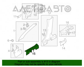 Capac prag fata stanga Mitsubishi Outlander Sport ASX 10- neagra, uzata.