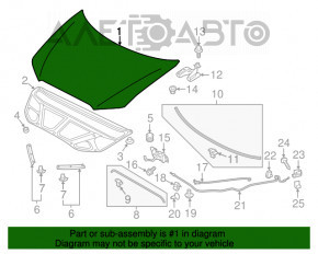 Капот голый Mitsubishi Outlander Sport ASX 10-