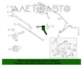 Duza gatului sticlei de spalare a parbrizului Ford Focus mk3 11-18