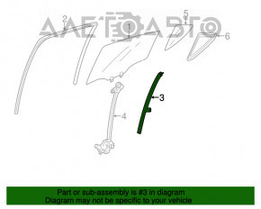 Направляющая стекла двери задней правой Acura ILX 13-