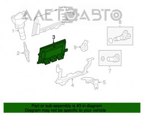 Blocul ECU al calculatorului motorului Acura ILX 13- 2.0