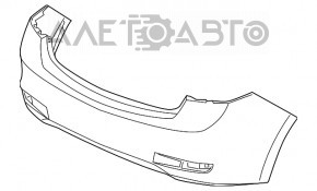Бампер задний голый Acura ILX 13-15 дорест, графит, примят, тычка