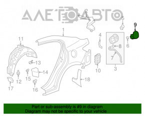 Лючок бензобака с корпусом Acura ILX 13-16