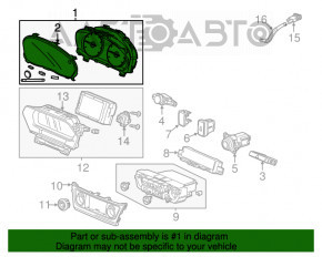 Tabloul de bord Acura ILX 13-15 pre-restilizare