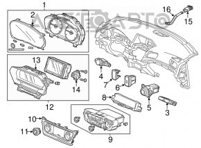 Panoul de instrumente Acura ILX 13-15, 94k mileaj