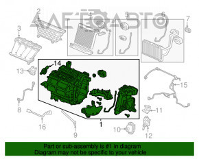 Печка в сборе Acura ILX 13-18 левая часть