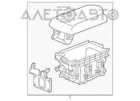 Consola centrală cu cotieră și suporturi pentru pahare pentru Acura ILX 13-