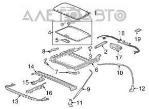 Geamul portierei Acura ILX 13-