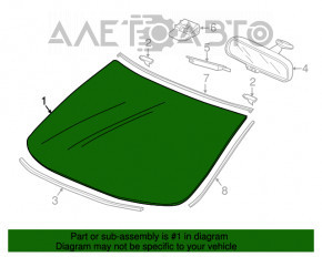 Parbriz Acura ILX 13-15, aftermarket, tonifiat, aerisire pe margine, nisip, lovituri, zgârieturi