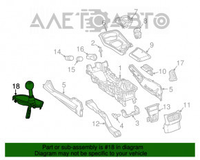 Maneta cutiei de viteze Dodge Challenger 15-19 restilizat.