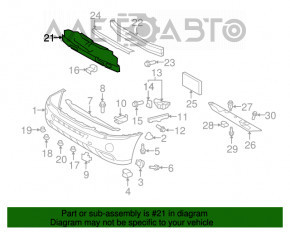 Absorbantul de impact al bara fata pentru Lexus RX400h 04-09 are o fisura.