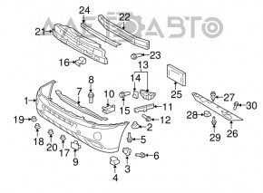 Absorbantul de bara fata pentru Lexus RX400h 04-09