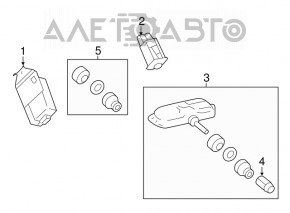 ANSAMBLUL DE RECEPTORI, CONTROLUL UȘII ȘI SISTEMUL DE MONITORIZARE A PRESIUNII ANVELOPELOR Toyota Camry v55 15-17 SUA