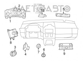 Blocul de control al navigației Jeep Compass 11-16