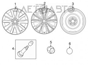 Roata de rezervă de tip roată de rezervă Mazda CX-5 13-16 R16 145/90 FWD