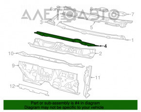 Кронштейн решетки дворников пластик Dodge Dart 13-16