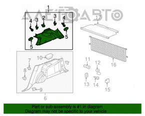 Capac spate stânga Chevrolet Equinox 10-17 gri, zgârieturi