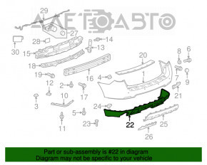 Buza bara din spate a Chevrolet Equinox 10-15 pre-restilizare pentru un singur tub.