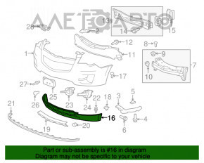 Губа переднего бампера Chevrolet Equinox 10-15 дорест FWD