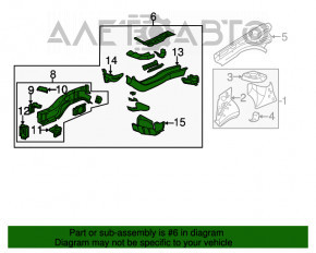 Panoul frontal stânga Chevrolet Equinox 10-17 roșu WA573Q, longeron și suport