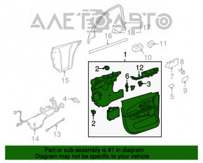 Capacul ușii, cartela frontală stânga Chevrolet Equinox 10-11