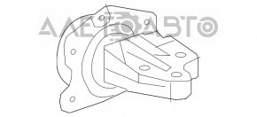 Pernele motorului stâng GMC Terrain 10-17 sunt crăpate.