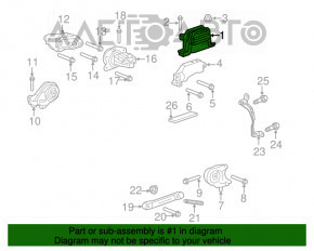 Pernele motorului dreapta GMC Terrain 10-17